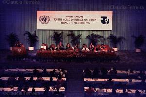 IV Conferência Mundial da Mulher. Centro Internacional de Convenções.