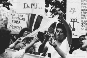 Demonstration against body searches