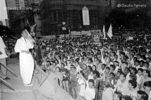 Black Movement march supporting presidential candidate Luís Inácio Lula da Silva
