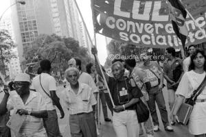 Black Movement march supporting presidential candidate Luís Inácio Lula da Silva