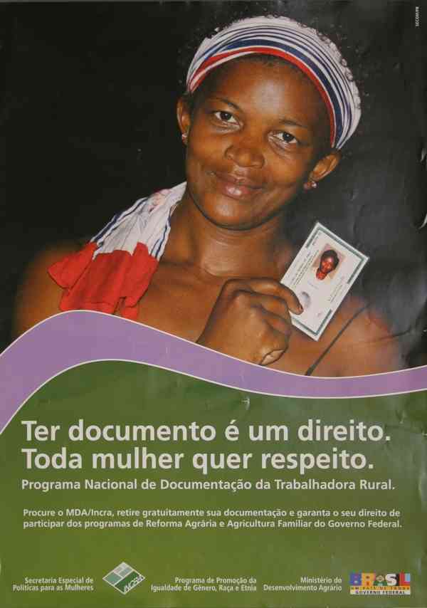 TER DOCUMENTO É UM DIREITO. TODA MULHER MERECE RESPEITO
